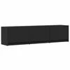 TV staliukas TV spintelė su LED Juodas 165 x 34 x 40 cm Dirbtinė mediena