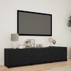 TV staliukas TV spintelė su LED Juodas 165 x 34 x 40 cm Dirbtinė mediena