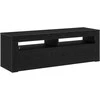 TV staliukas Televizoriaus spintelė su LED Juodas ąžuolas 120 x 35 x 40 cm