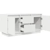 TV staliukas TV spintelė su LED lemputėmis, balta, 100x41x50 cm