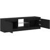 TV staliukas TV spintelė su LED lemputėmis, juodo ąžuolo spalvos, 120x30x36 cm, inžinerinė mediena