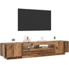 TV staliukas TV spintelė su LED lemputėmis, senovinė mediena, 200x35x40cm, inžinerinė mediena