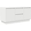 TV staliukas TV spintelė su LED lemputėmis, balta, 100x41x50 cm