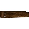 TV staliukas TV spintelė su LED lemputėmis, dūminio ąžuolo, 100X35,5x25 cm