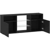 TV staliukas TV spintelė su LED lemputėmis, juodo ąžuolo spalvos, 120x30x50cm, inžinerinė mediena