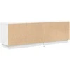 TV staliukas TV spintelė su LED lemputėmis, baltos spalvos, 160,5x41x50 cm