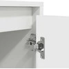 TV staliukas TV spintelė su LED lemputėmis, baltos spalvos, 160,5x41x50 cm