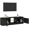 TV staliukas TV spintelė su LED lemputėmis, juodo ąžuolo spalvos, 120x30x36 cm, inžinerinė mediena