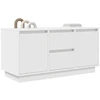 TV staliukas TV spintelė su LED lemputėmis, balta, 100x41x50 cm