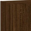 TV staliukas TV spintelė su LED lemputėmis, ruda ąžuolo, 40,5x30x102cm