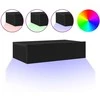 TV staliukas TV spintelė su LED lemputėmis, juodo ąžuolo spalvos, 60x35x15,5 cm