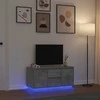 TV staliukas TV spintelė su LED lemputėmis, betono pilka, 100x41x50 cm