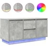 TV staliukas TV spintelė su LED lemputėmis, betono pilka, 100x41x50 cm