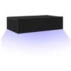 TV staliukas TV spintelė su LED lemputėmis, juodo ąžuolo spalvos, 60x35x15,5 cm