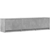 TV staliukas TV spintelė su LED su LED Betono Pilka 165 x 34 x 40 cm