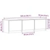 TV staliukas TV spintelė su LED 140x34x40 cm Betono Pilka Dirbtinė mediena