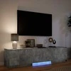 TV staliukas TV spintelė su LED su LED Betono Pilka 165 x 34 x 40 cm