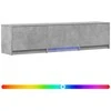 TV staliukas TV spintelė su LED su LED Betono Pilka 165 x 34 x 40 cm