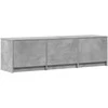 TV staliukas TV spintelė su LED su LED Betono Pilka 140 x 34 x 40 cm