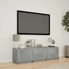 TV staliukas TV spintelė su LED su LED Betono Pilka 140 x 34 x 40 cm