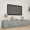 TV staliukas TV spintelė su LED su LED Betono Pilka 165 x 34 x 40 cm
