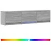 TV staliukas TV spintelė su LED su LED Pilka Sonoma 165 x 34 x 40 cm