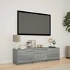 TV staliukas TV spintelė su LED su LED Pilka Sonoma 140 x 34 x 40 cm