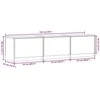 TV staliukas TV spintelė su LED 165x34x40 cm Pilka Sonoma Dirbtinė mediena