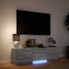 TV staliukas TV spintelė su LED su LED Pilka Sonoma 140 x 34 x 40 cm