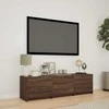 TV staliukas TV spintelė su LED su LED Rudas ąžuolas 140 x 34 x 40 cm