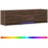 TV staliukas TV spintelė su LED su LED Rudas ąžuolas 140 x 34 x 40 cm