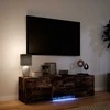 TV staliukas TV spintelė su LED su LED Rūkytas Ąžuolas 140 x 34 x 40 cm