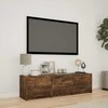 TV staliukas TV spintelė su LED su LED Rūkytas Ąžuolas 140 x 34 x 40 cm