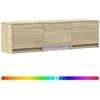 TV staliukas TV spintelė su LED su LED Sonoma ąžuolas 140 x 34 x 40 cm