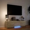 TV staliukas TV spintelė su LED su LED Sonoma ąžuolas 140 x 34 x 40 cm