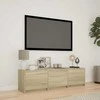 TV staliukas TV spintelė su LED su LED Sonoma ąžuolas 140 x 34 x 40 cm