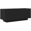 TV staliukas TV spintelių komplektas 2 pcs Juoda 180 x 35 x 40 cm