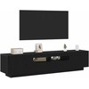 TV staliukas TV spintelių komplektas 2 pcs Juoda 180 x 35 x 40 cm