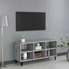 TV staliukas TV spintelė su metalinėmis kojelėmis, pilka, 103,5x30x50cm