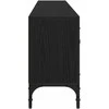 TV staliukas Televizoriaus spintelė su stalčių juoda ąžuolo 200 x 25 x 44 cm