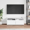 TV staliukas TV spintelė VISNES, balta, 100x40x38 cm, inžinerinė mediena