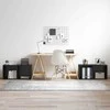 TV staliukas TV spintelių komplektas 4 pcs Juoda 37 x 35 x 37,5 cm