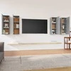 TV staliukas TV spintelės, 4vnt., pilkos ąžuolo, 30,5x30x90cm, mediena
