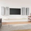 TV staliukas TV spintelės, 4vnt., pilkos ąžuolo, 30,5x30x90cm, mediena