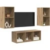 TV staliukas TV spintelių komplektas 3 pcs Amatininkų ąžuolas
