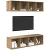 TV staliukas TV spintelių komplektas 3 pcs Amatininkų ąžuolas