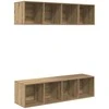 TV staliukas TV spintelių komplektas 3 pcs Amatininkų ąžuolas