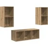 TV staliukas TV spintelių komplektas 3 pcs Amatininkų ąžuolas