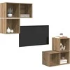 TV staliukas TV spintelių komplektas 4 pcs Amatininkų ąžuolas