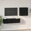 TV staliukas TV spintelių komplektas Juodas ąžuolas Apdirbta mediena